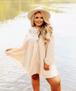 D & J Industries Sale! Every Little Thing Dress - Ivory