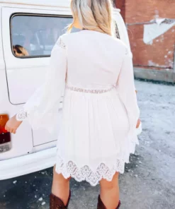 D & J Industries Sale! Eyes On You Dress - White