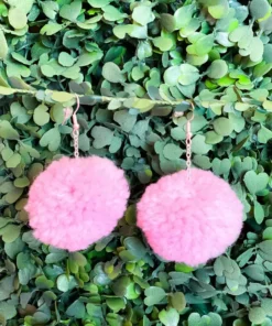 Your Fashion Wholesale Pom Pom Earrings - Pink