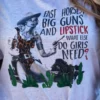 Bling-A-Gogo Tees Fast Horses Big Guns And Lipstick Tee