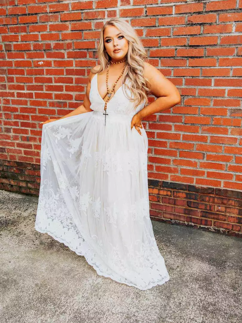 D & J Industries Feel Like A Lady Dress - Ivory