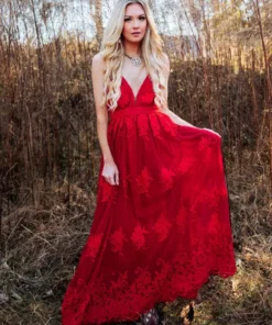 D & J Industries Sale! Feel Like A Lady Dress - Red