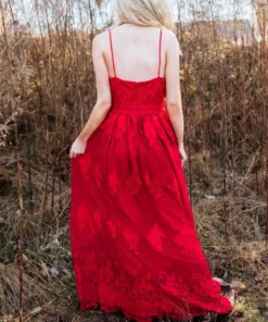 D & J Industries Sale! Feel Like A Lady Dress - Red