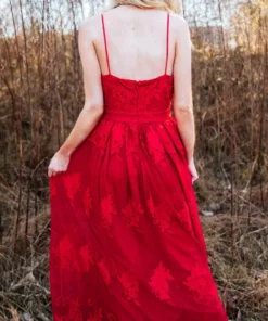 D & J Industries Sale! Feel Like A Lady Dress - Red