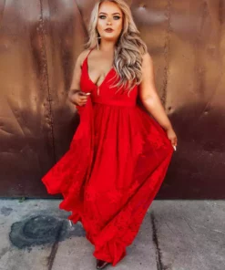 D & J Industries Sale! Feel Like A Lady Dress - Red