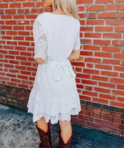 D & J Industries Feelin' Flirty Dress - White