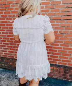 D & J Industries Feelin' Flirty Dress - White