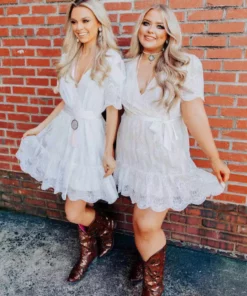 D & J Industries Feelin' Flirty Dress - White