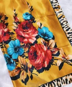 Rowdy Crowd Clothing Fiesty Floral Wild Rag - Mustard