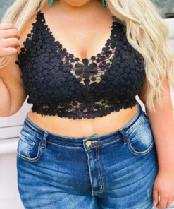 Southern Fried Chics Bralettes Flirty Floral Bralette - Black