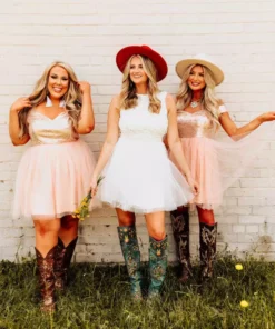 D & J Industries Bridal Friday Night Lights Dress Short - Gold/Peach