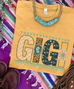 Miss Mud Pie Gigi T-shirt - Mustard