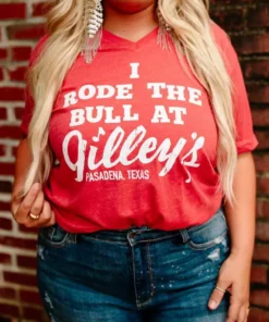 Bling-A-Gogo Clothing Gilleys V Neck Tee