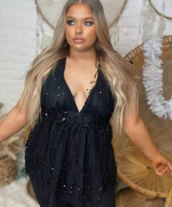 Dongguan Haohoo Clothing CO., Ltd Girls Like You Sequin Top - Black