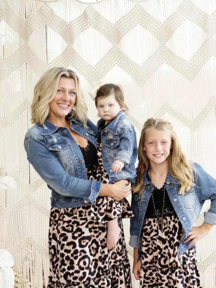 Dongguan Haohoo Clothing CO., Ltd Sale! Girls Southbound Dress - Black Top With Leopard Skirt