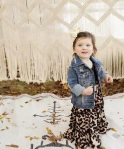 Dongguan Haohoo Clothing CO., Ltd Sale! Girls Southbound Dress - Black Top With Leopard Skirt