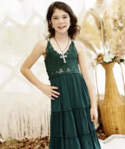 Dongguan Haohoo Clothing CO., Ltd Girls Southbound Dress - Evergreen Sale!