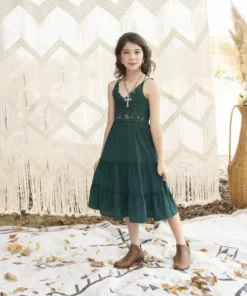 Dongguan Haohoo Clothing CO., Ltd Girls Southbound Dress - Evergreen Sale!