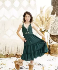 Dongguan Haohoo Clothing CO., Ltd Girls Southbound Dress - Evergreen Sale!