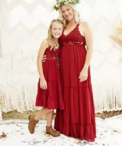 Dongguan Haohoo Clothing CO., Ltd Girls Southbound Dress - Wine Sale!