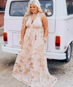 D & J Industries Co., LTD. Golden Goddess Sequin Dress Bridal