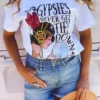Miss Mud Pie Gypsies Never Get Tied Down Tee - White