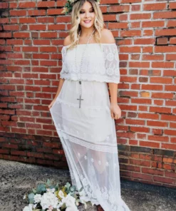 D & J Industries Heart Skips A Beat Dress - Ivory