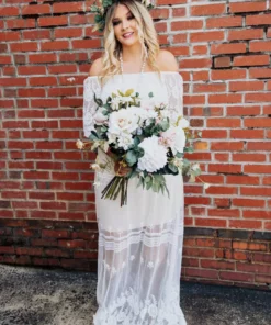 D & J Industries Heart Skips A Beat Dress - Ivory