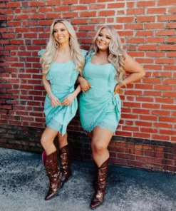 D & J Industries Hello Beautiful Dress - Mint