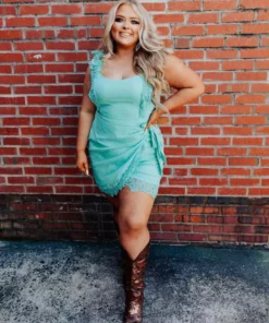 D & J Industries Hello Beautiful Dress - Mint