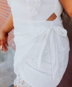 D & J Industries Hello Beautiful Dress - White Sale!