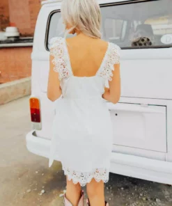 D & J Industries Hello Beautiful Dress - White Sale!