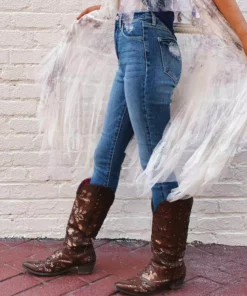 Cello Jeans Clothing High Rise Distressed Ankle Skinny Jeans