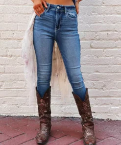 Cello Jeans Clothing High Rise Distressed Ankle Skinny Jeans