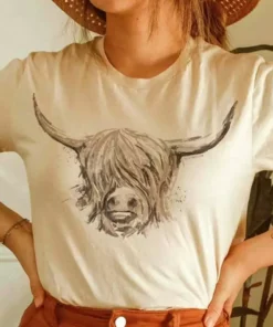 Miss Mud Pie Tees Highland Cow Tee