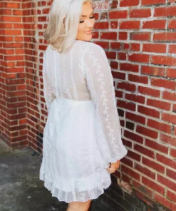 D & J Industries Hit The Town Dress - White Sale!