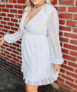 D & J Industries Hit The Town Dress - White Sale!