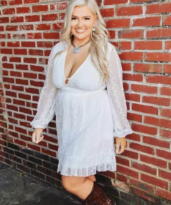 D & J Industries Hit The Town Dress - White Sale!