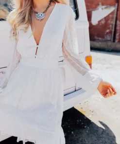 D & J Industries Hit The Town Dress - White Sale!