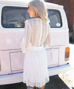 D & J Industries Hit The Town Dress - White Sale!