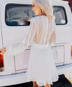 D & J Industries Hit The Town Dress - White Sale!