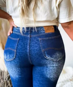 Dongguan Haohoo Clothing CO., Ltd Hot Girl Jean - Leopard Dark Wash