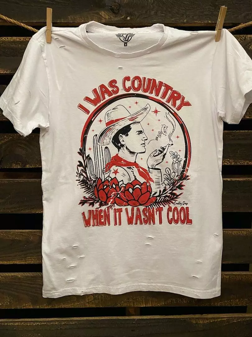 Country Deep Clothing I Was Country Distressed Tee