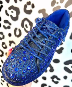 Azalea Wang Glittery Midnight Chic Sneakers