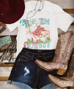 Bling-A-Gogo Ride Em Cowboy Tee Clothing
