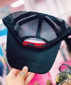 Luxe Apparel Truckin' Into Christmas Buffalo Plaid Trucker Hat