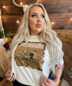 Raisin Arrows Clothing Leopard Longhorn Tee