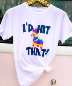 Bling-A-Gogo I'd Hit That Tee - White