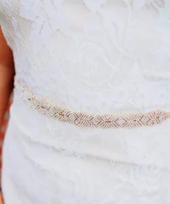 Luxe Apparel Infinite Rhinestone Belt - Black Ribbon And Gold