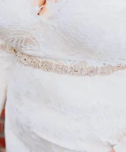 Luxe Apparel Sale! Infinite Rhinestone Belt - Pure Ribbon And Gold